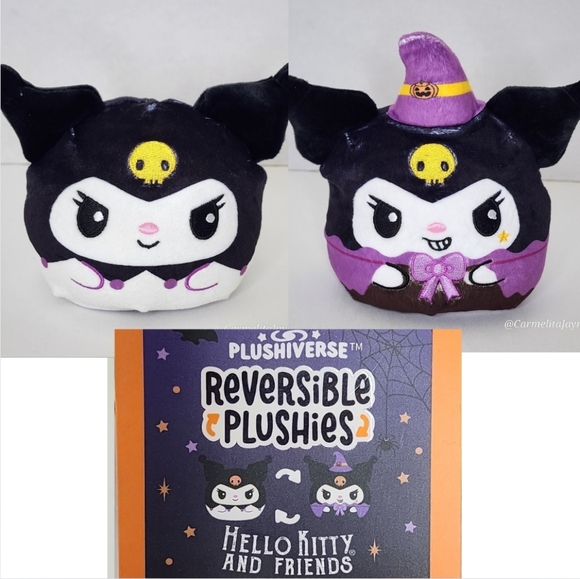 🎃 KUROMI 🧙‍♀️ Plushiverse Reversible Plushies HK & Friends Sanrio TeeTurtle - Picture 1 of 10